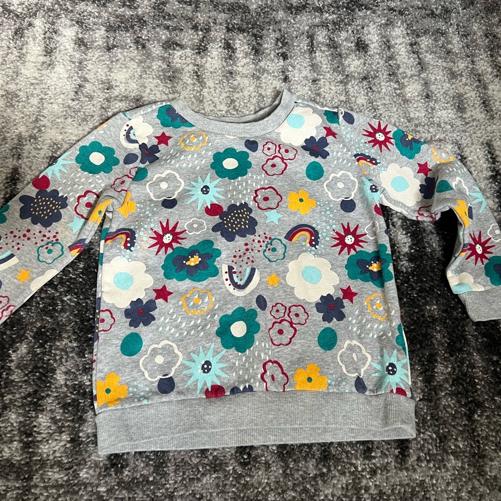 Falls Creek Gray and Blue Sweatshirt Casual Comfort